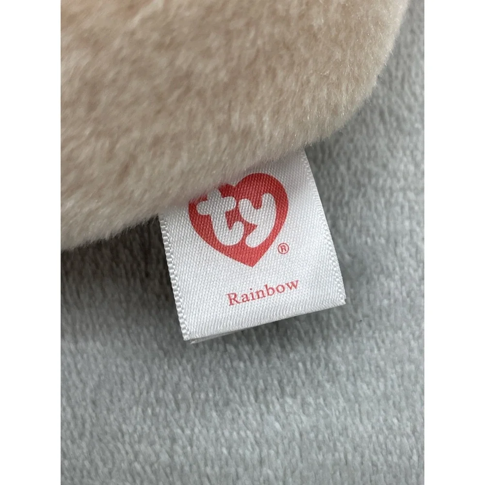 Ty Gear Beanie Boos Rainbow the Poodle Plush Purse Bag Pink Strap